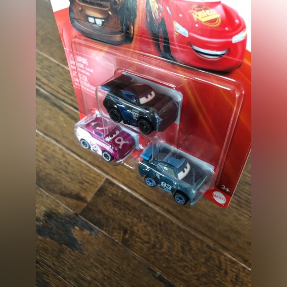Disney Pixar Cars Mini Racers 3-Pack Jackson Storm, Nick Shift & Flip Dover NEW! - Picture 5 of 5